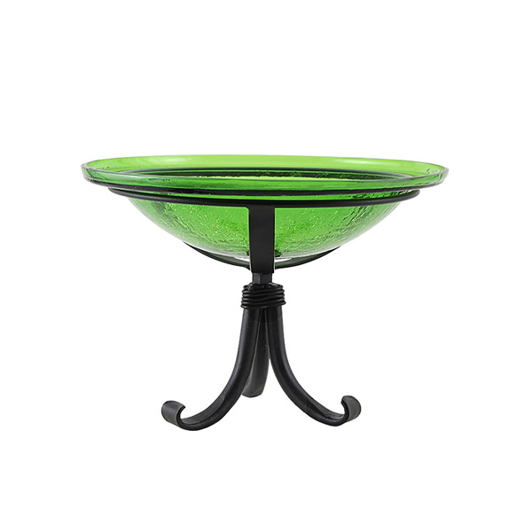 Achla 13 Inch Crackle Birdbath with Tripod Stand