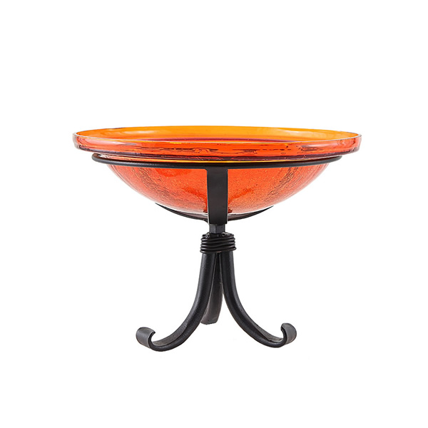 Achla 13 Inch Crackle Birdbath with Tripod Stand