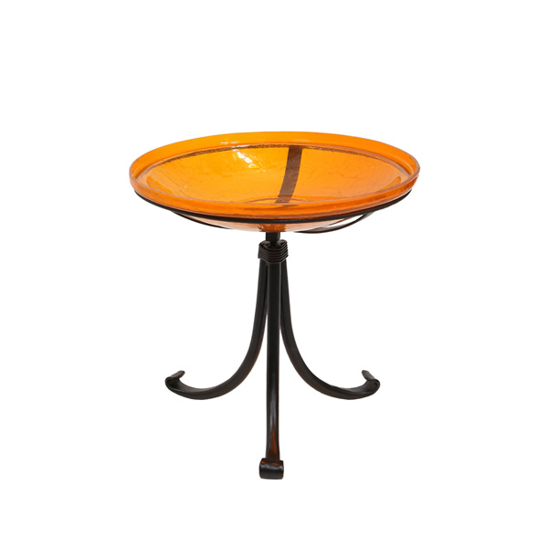 Achla 14 Inch Crackle Birdbath with Tripod Stand