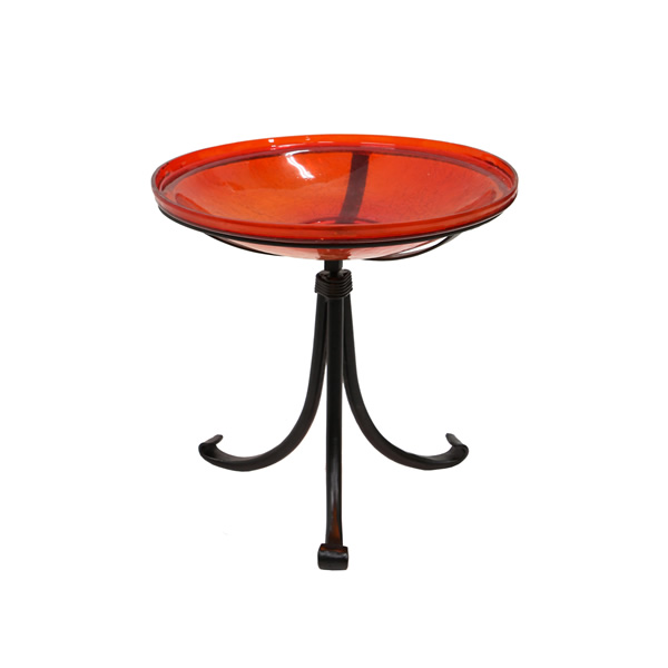 Achla 14 Inch Crackle Birdbath with Tripod Stand