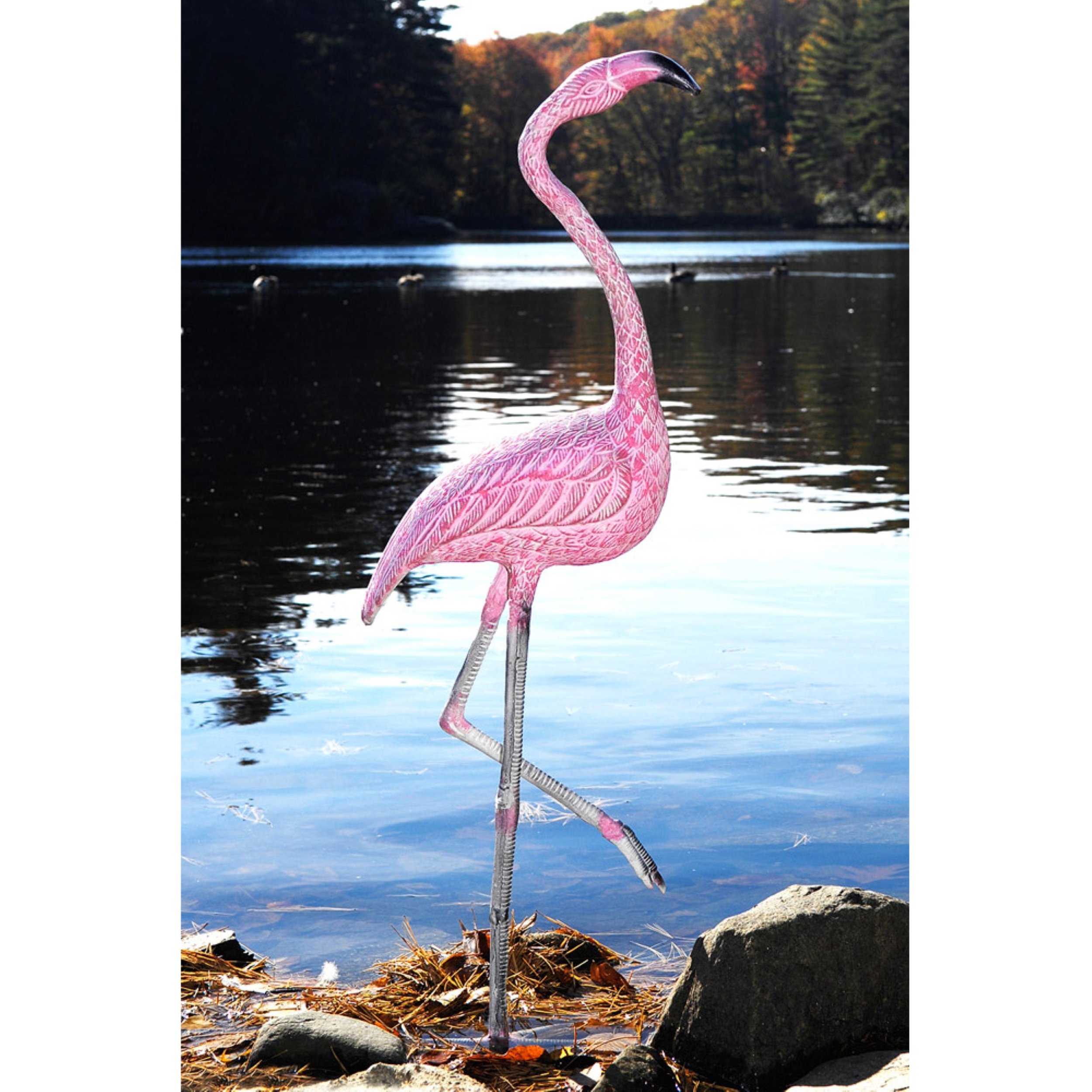 Achla 38 Inch American Flamingo Garden Accent