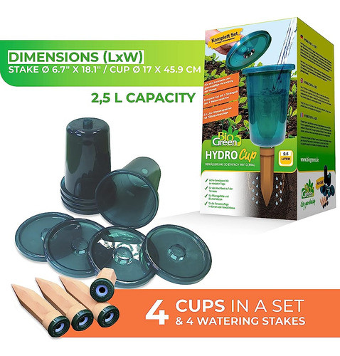 Bio Green Hydro Cup Watering System - Set of 4