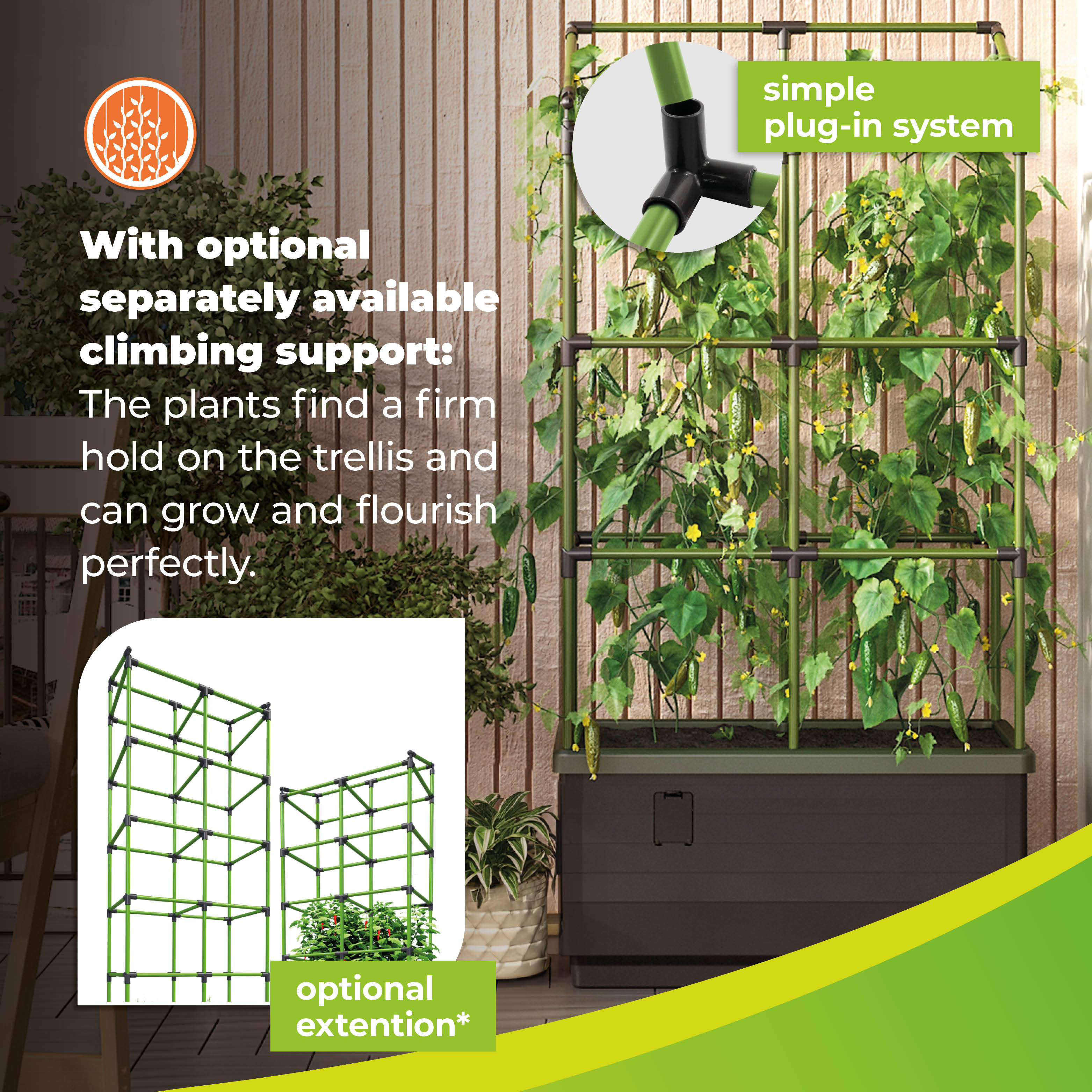 Bio Green City Jungle Raised Planter with Watering System