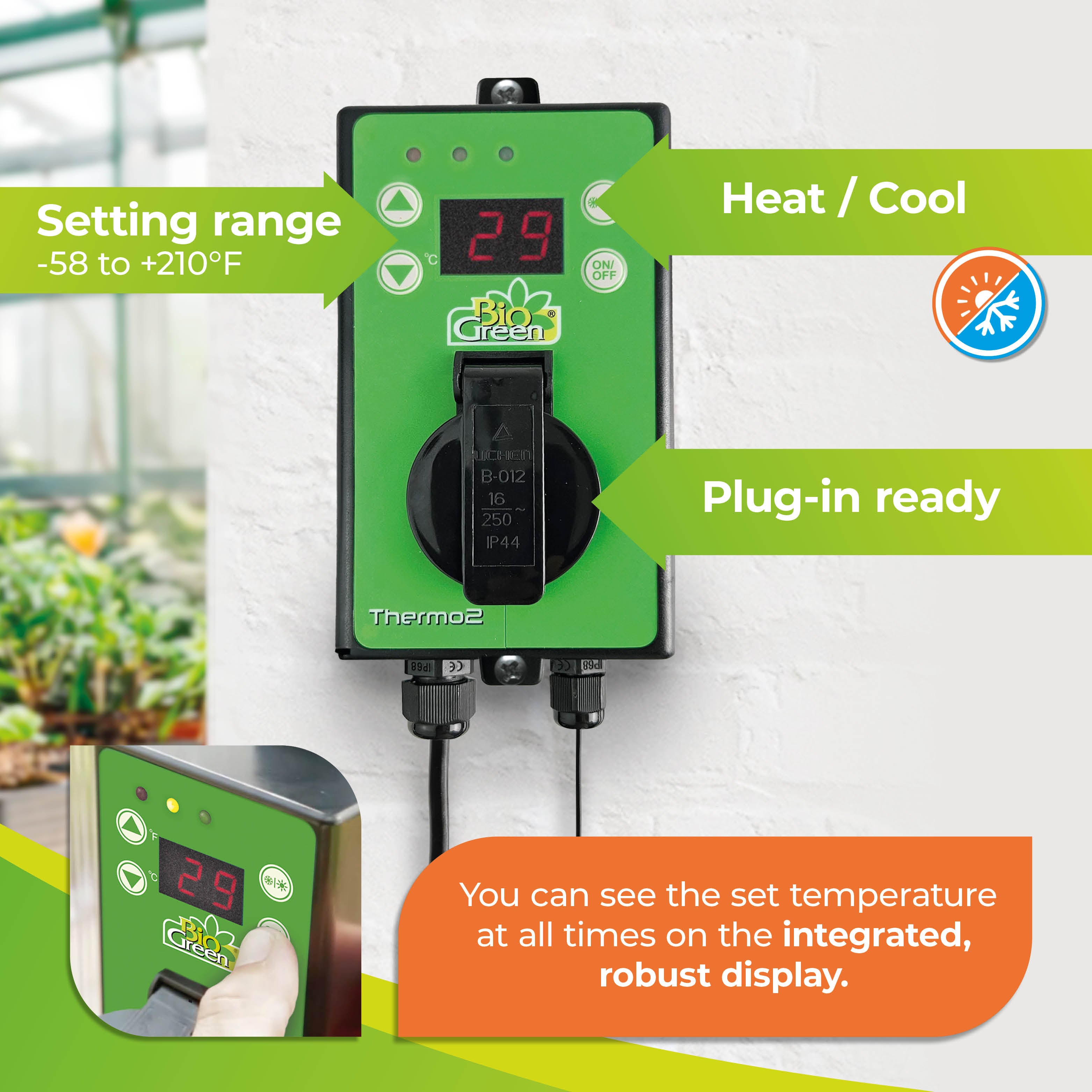 Bio Green Thermo 2 Digital Thermostat for Electric Heaters