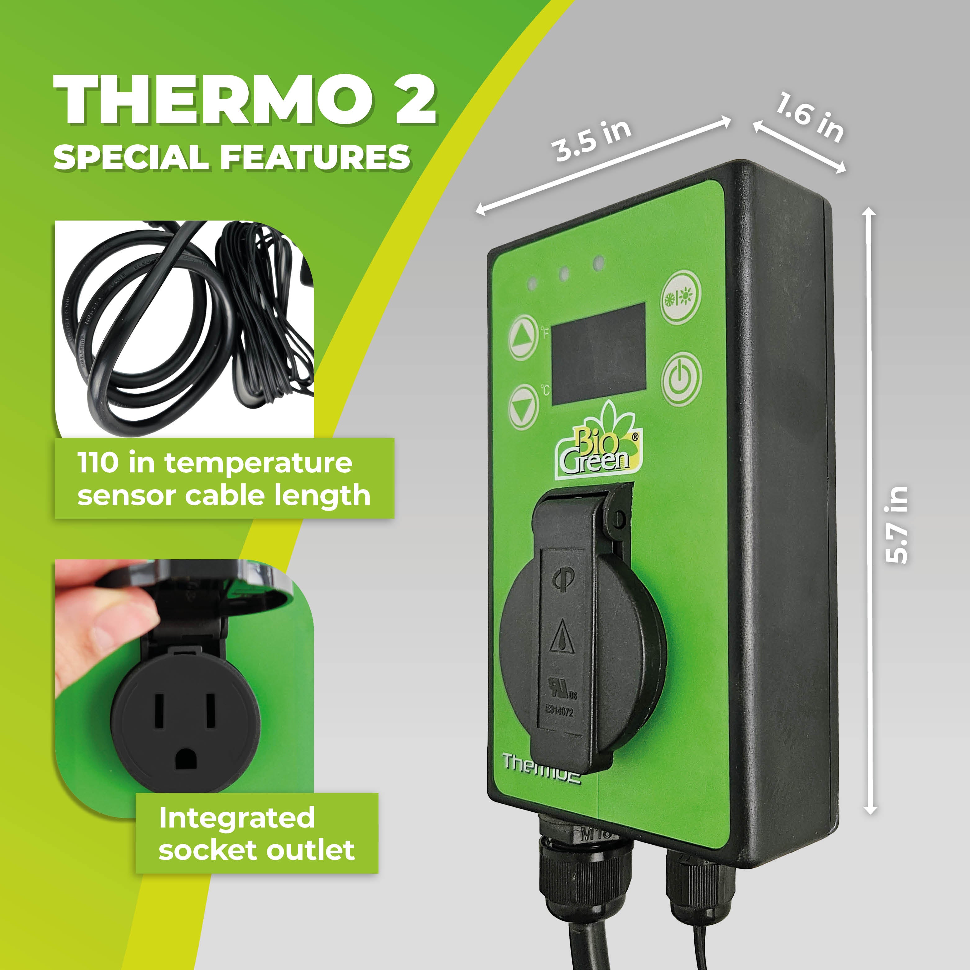 Bio Green Thermo 2 Digital Thermostat for Electric Heaters