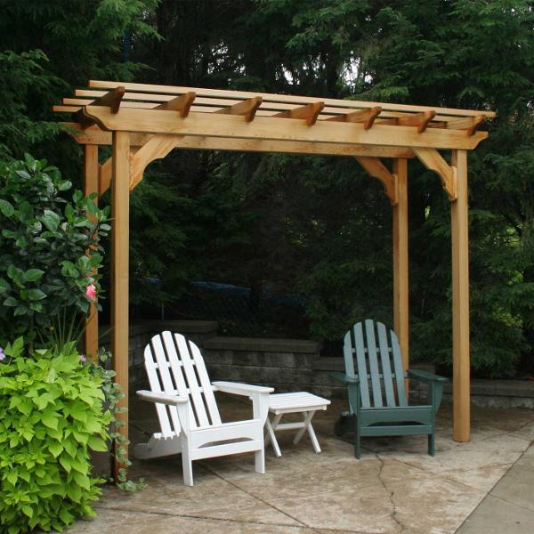 Creekvine Designs 4 x 8 Foot Red Cedar Courtyard Pergola