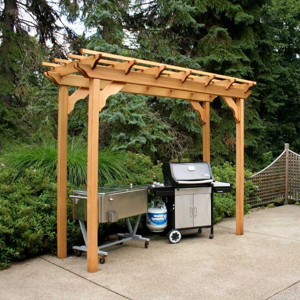 Creekvine Designs 3 x 10 Foot Red Cedar Courtyard Pergola