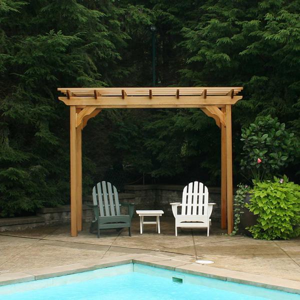 Creekvine Designs 4 x 8 Foot Red Cedar Courtyard Pergola