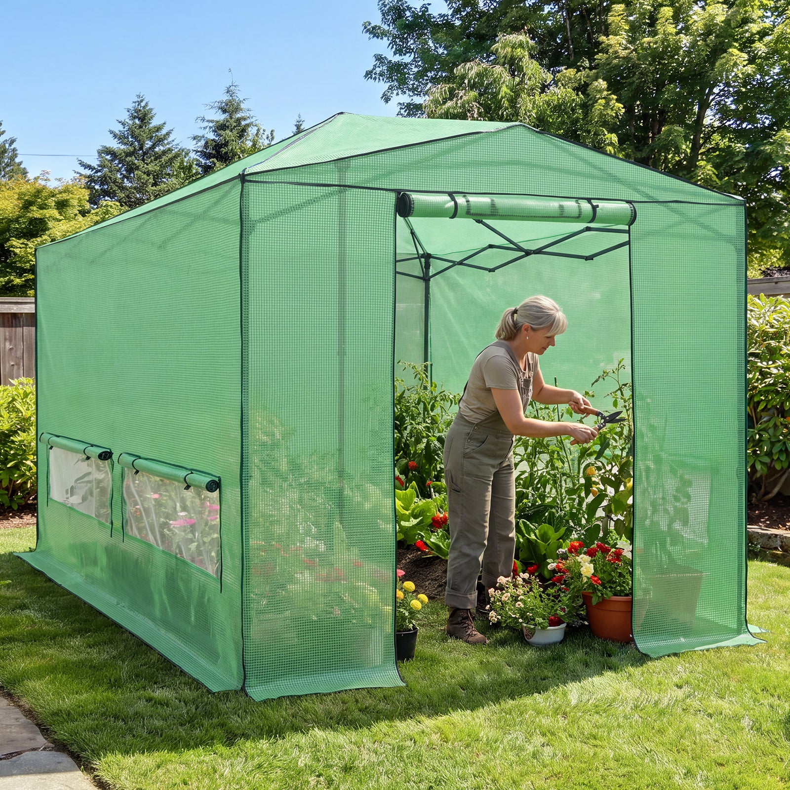 Eagle Peak 12 x 8 Foot Portable Walk-In Greenhouse