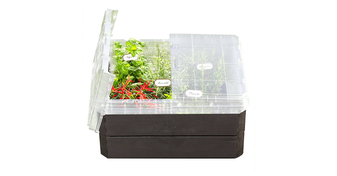 Graf Cold Frame Attachment for Ergo Quadro Medium Raised Garden Beds
