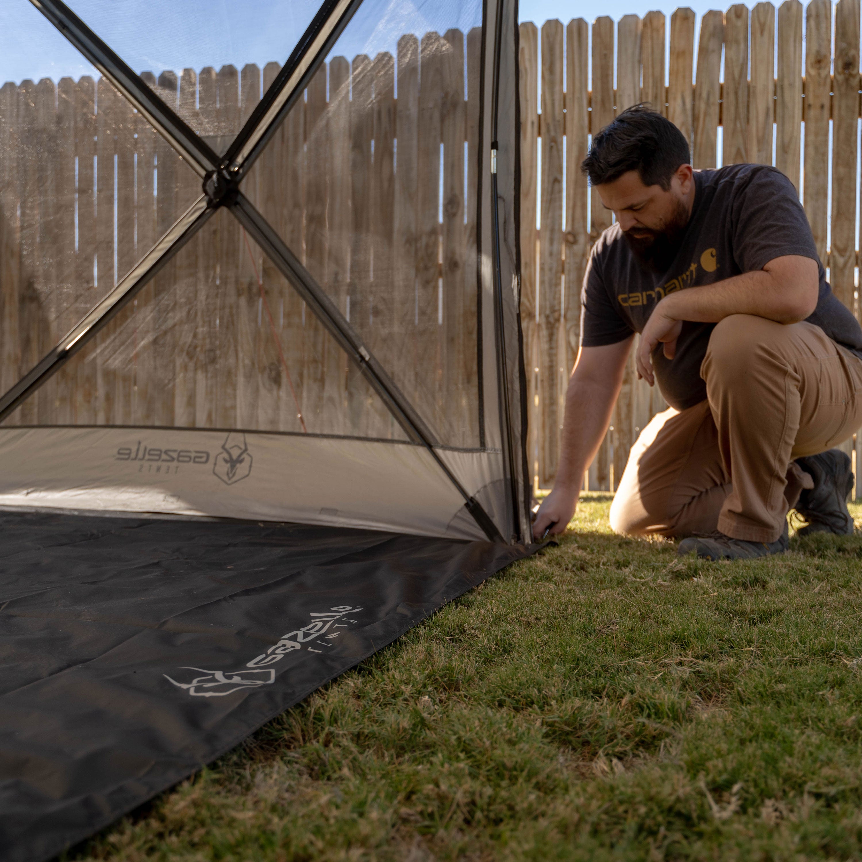 Gazelle Tents Polyester Footprint for 6-Sided Tandem Gazebos
