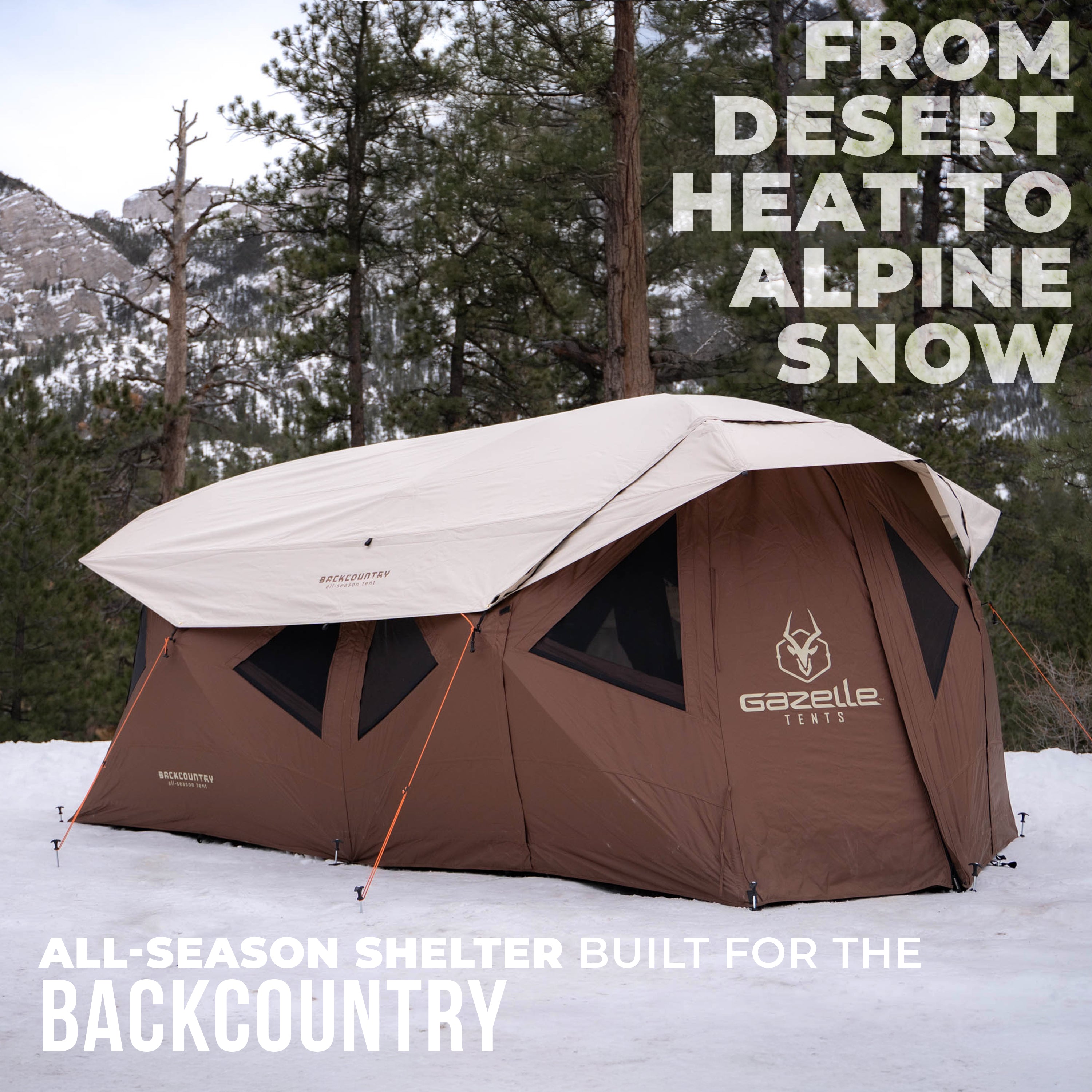 Gazelle Tents 193 x 94 Inch T10 Backcountry All-Season Tent