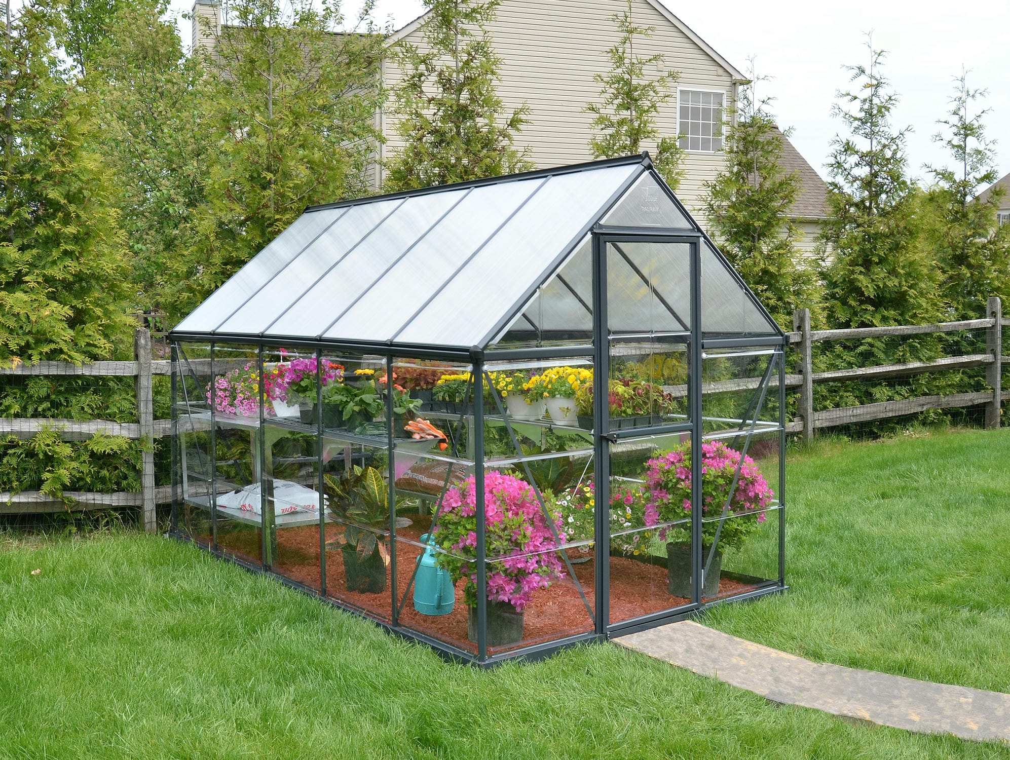Palram-Canopia 6 x 10 Foot Grey Hybrid Greenhouse