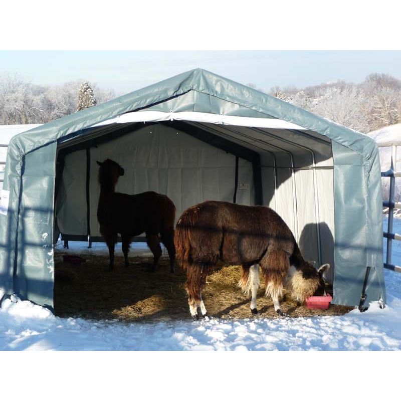 Rhino Shelter 12 x 20 Foot House Style Livestock Shelter