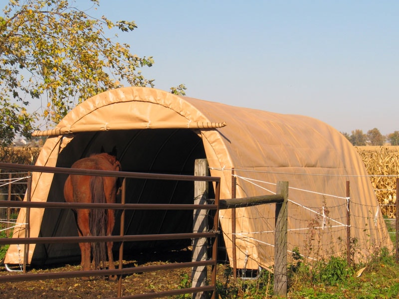 Rhino Shelter 12 x 20 Foot Round Style Livestock Shelter