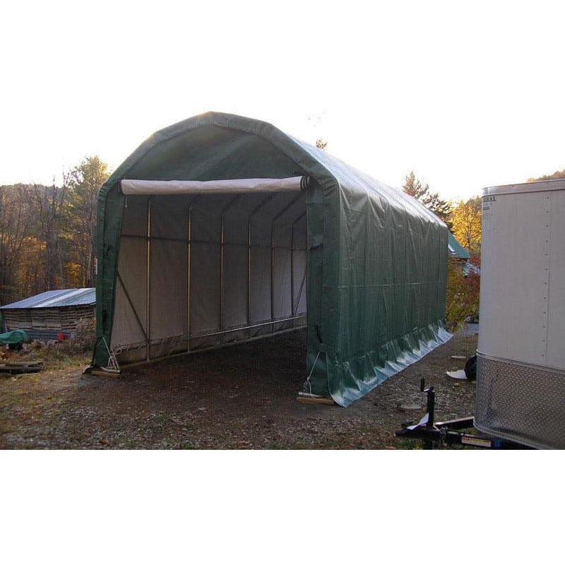 Rhino Shelter 12 x 20 x 10 Foot Barn Style Instant Garage