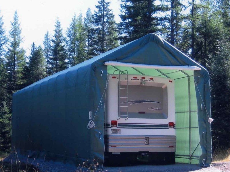 Rhino Shelter 14 x 42 Foot Peak Style RV/Boat Garage