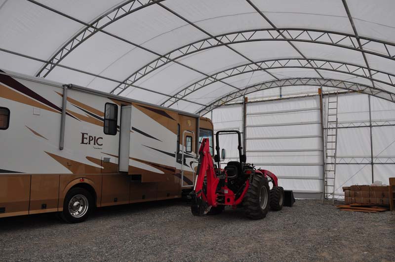 Rhino Shelter 40 x 60 Foot Round Style Domed Truss Building