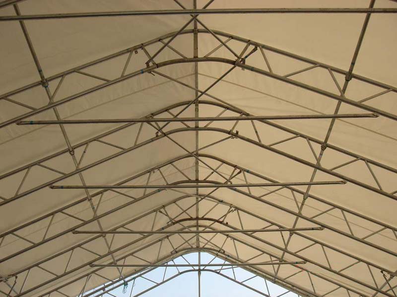 Rhino Shelter 65 x 49 Foot Peaked Truss Building