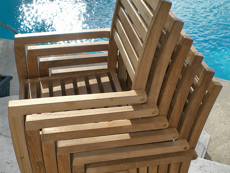Royal Teak Collection Teak Avant Stacking Chair