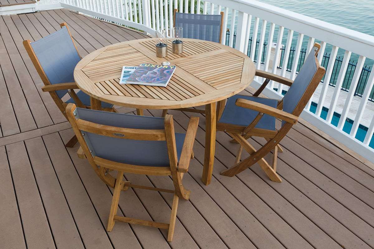 Royal Teak Collection 50 Inch Round Dolphin Table