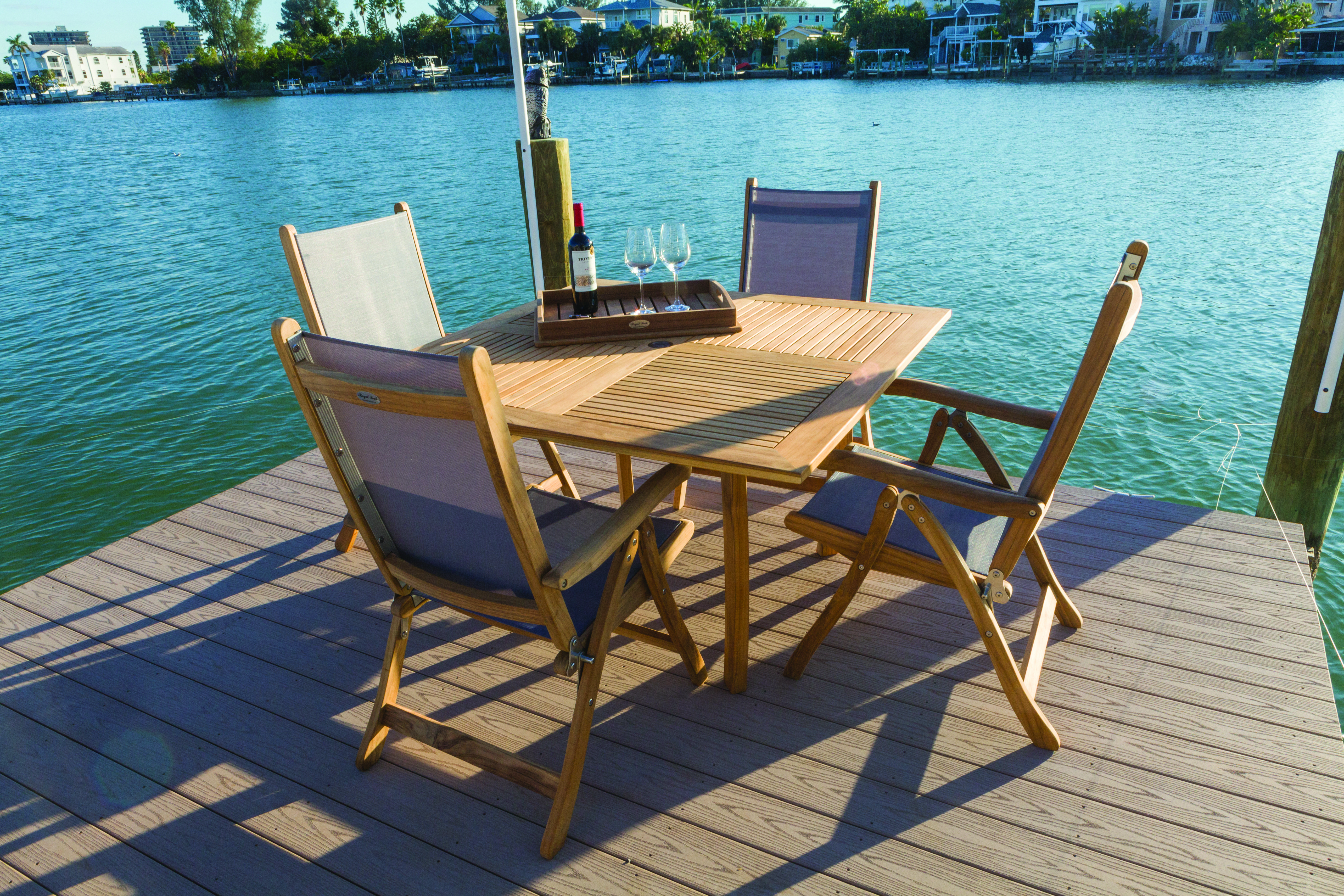 Royal Teak Collection 50 Inch Square Dolphin Table