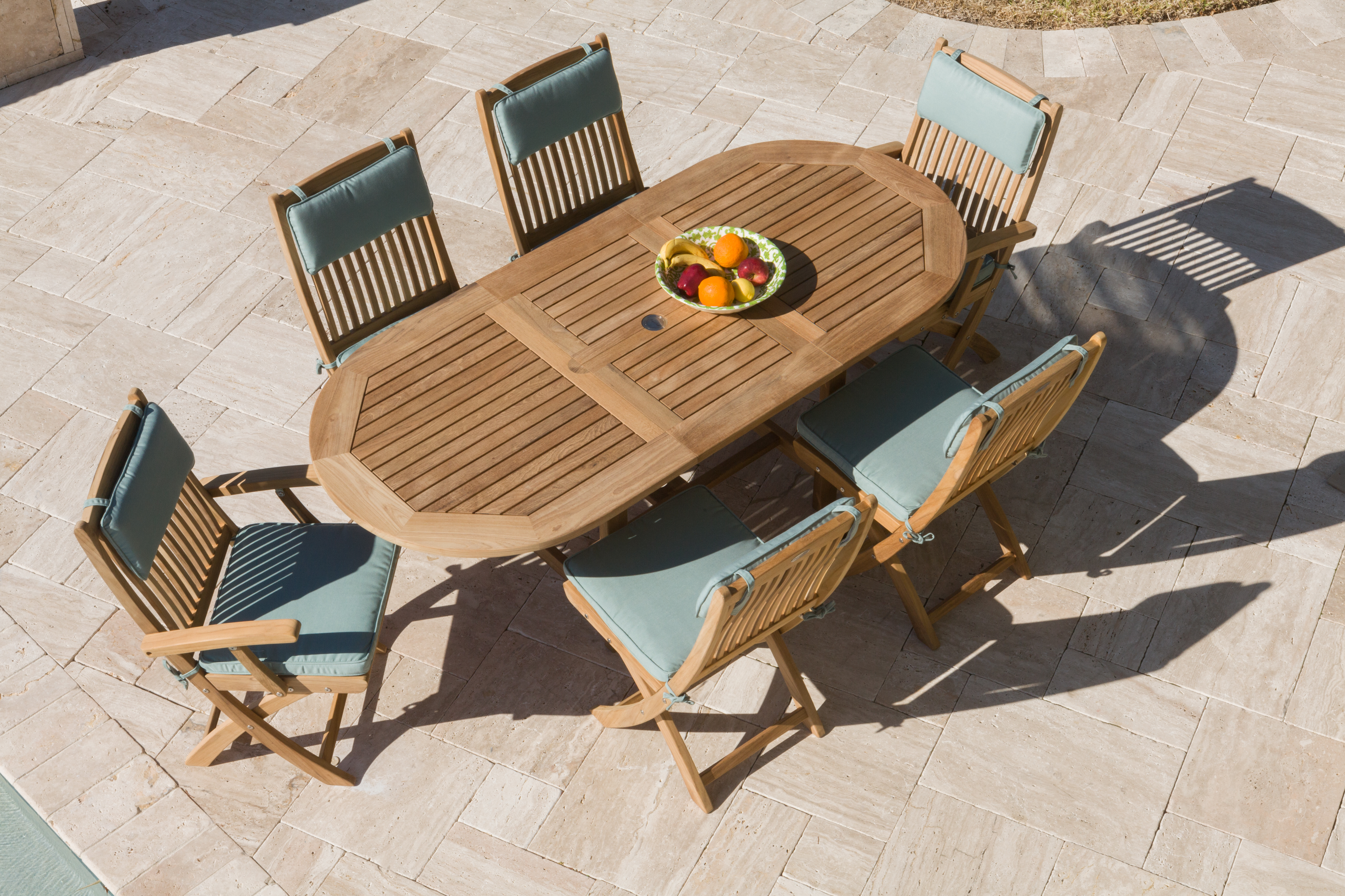 Royal Teak Collection 60 to 78 Inch Oval Expanding Family Table