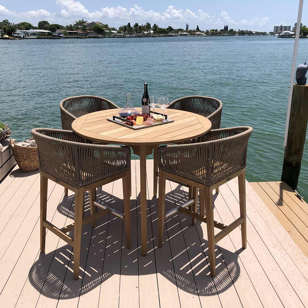 Royal Teak Collection Desert Sand Malibu Bar Chair