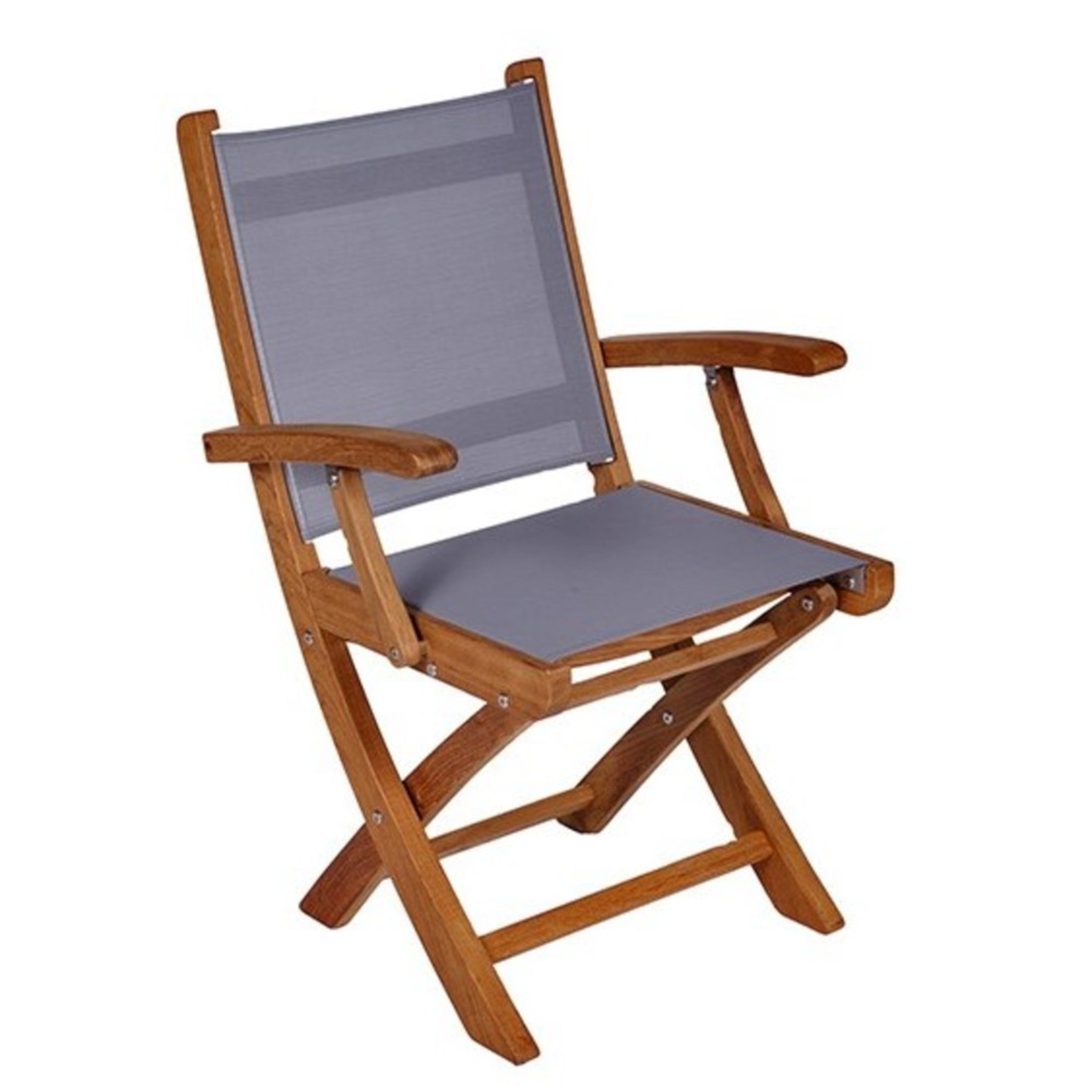 Royal Teak Collection Sailmate Folding Sling Arm Chair