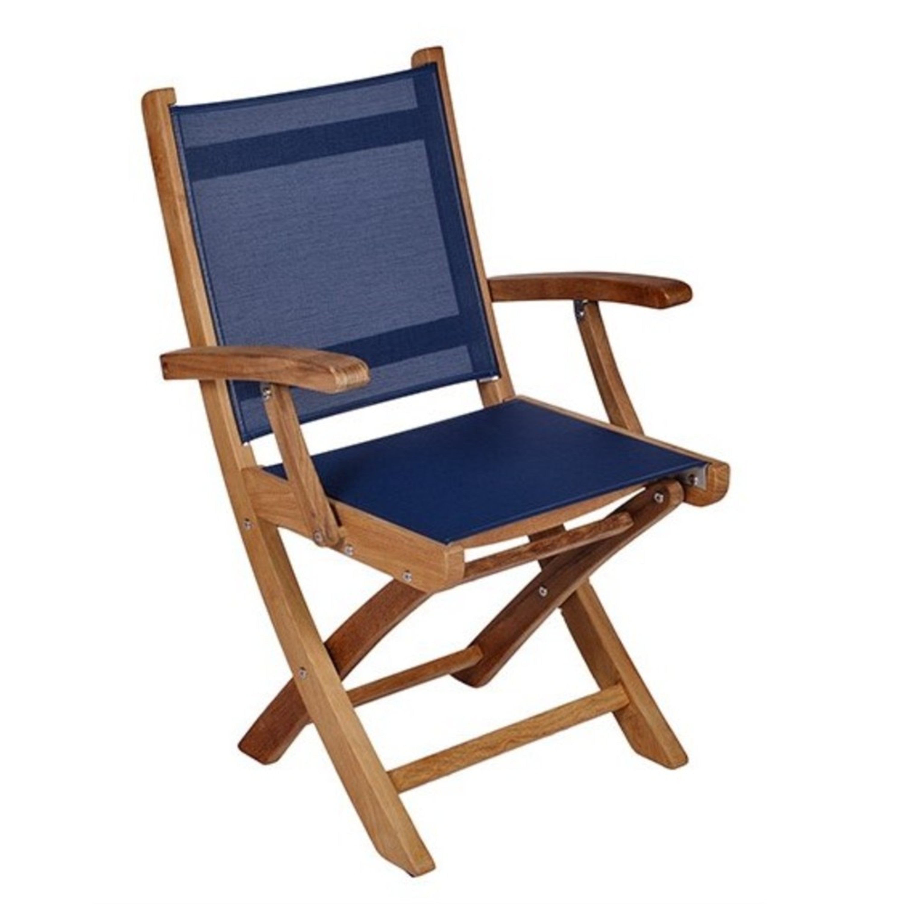 Royal Teak Collection Sailmate Folding Sling Arm Chair