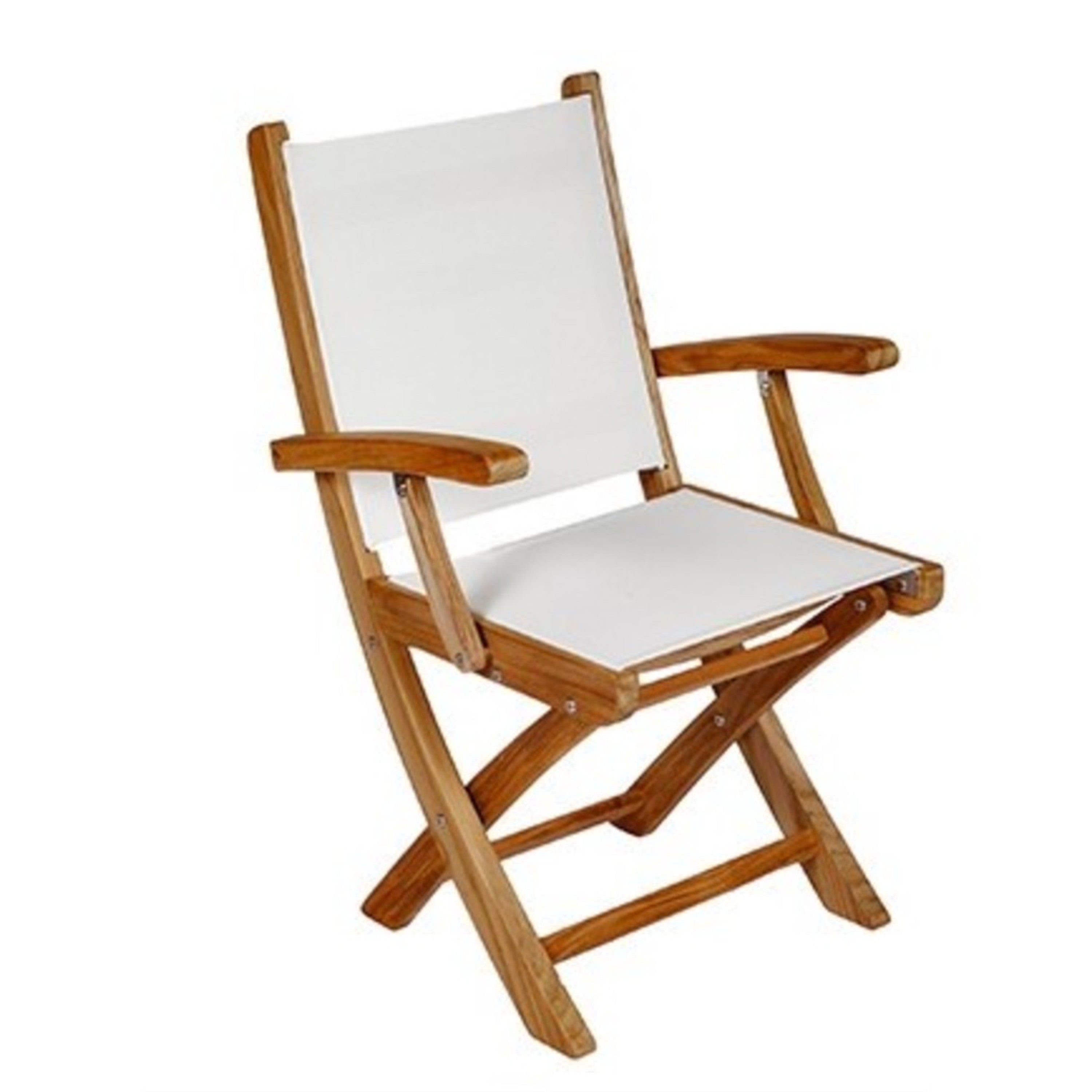 Royal Teak Collection Sailmate Folding Sling Arm Chair