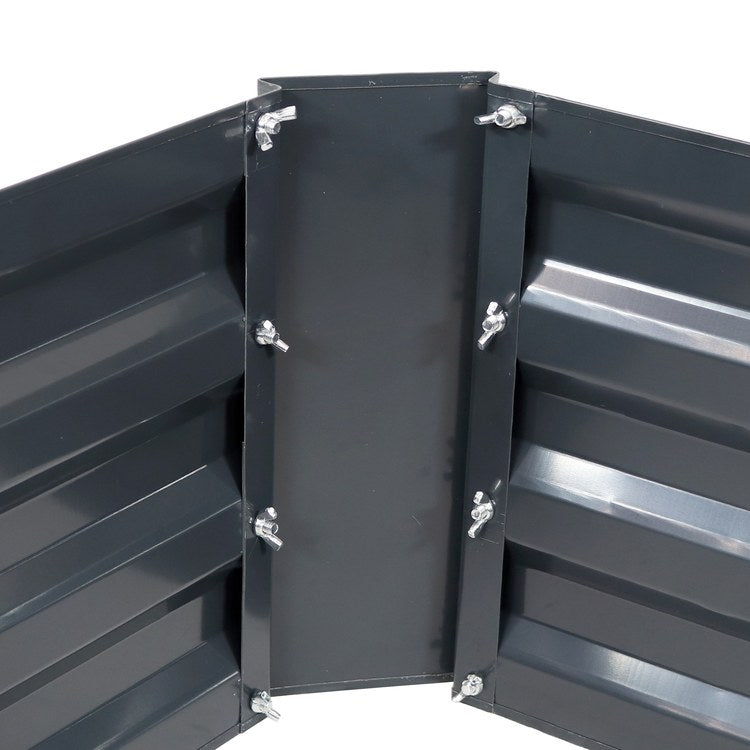 Sunnydaze 4 x 3 Foot Galvanized Steel Rectangular Raised Garden Bed