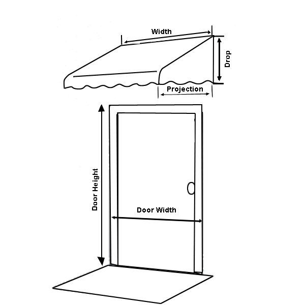 Door Awning Measurements